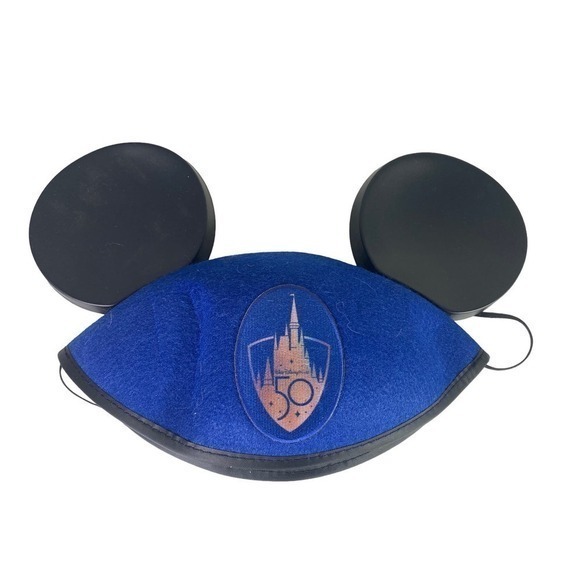 Disney Ears Mickey 50th Anniversary Cast Member Employee Unisex Adult Logo Blue‎ - Picture 1 of 6